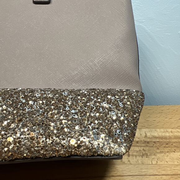 Kate Spade NY Penny Greta Court Tote Purse Glitter Sparkle Bag Cityscape Gray - Picture 8 of 16